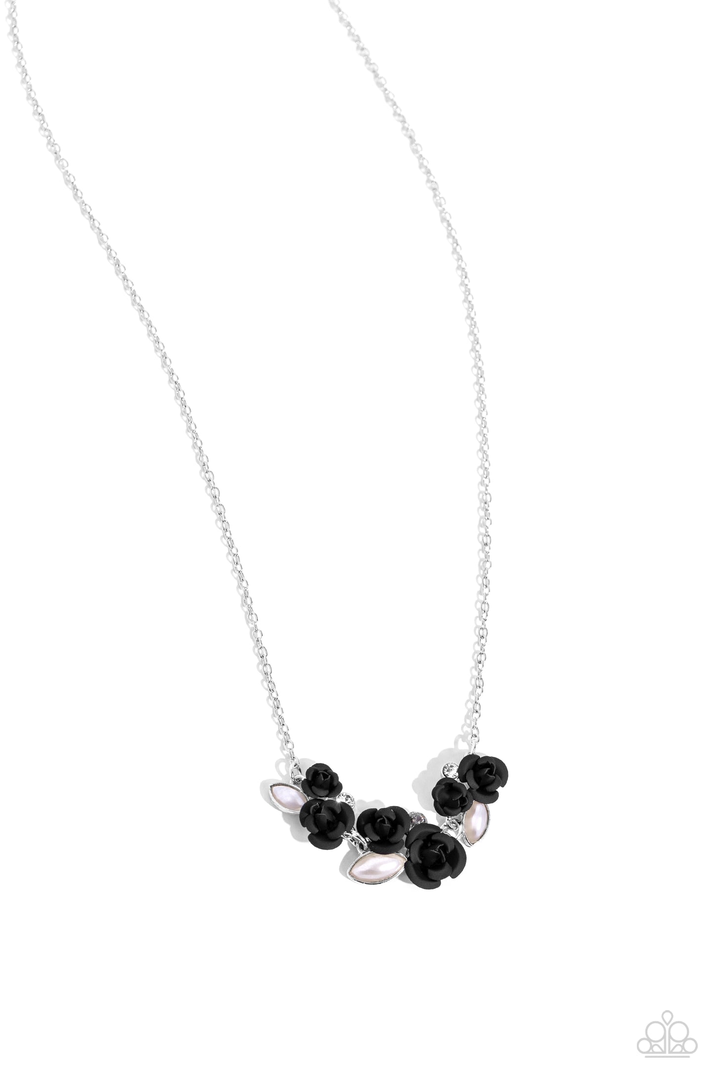 Al-ROSE Ready - Black Rose Necklace - Paparazzi Accessories