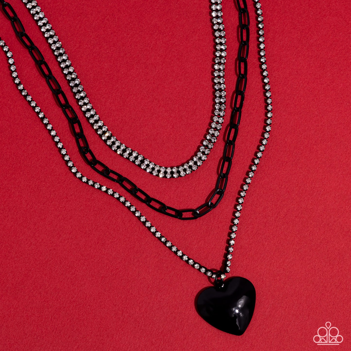 Caring Cascade - Black Necklace - Paparazzi Accessories