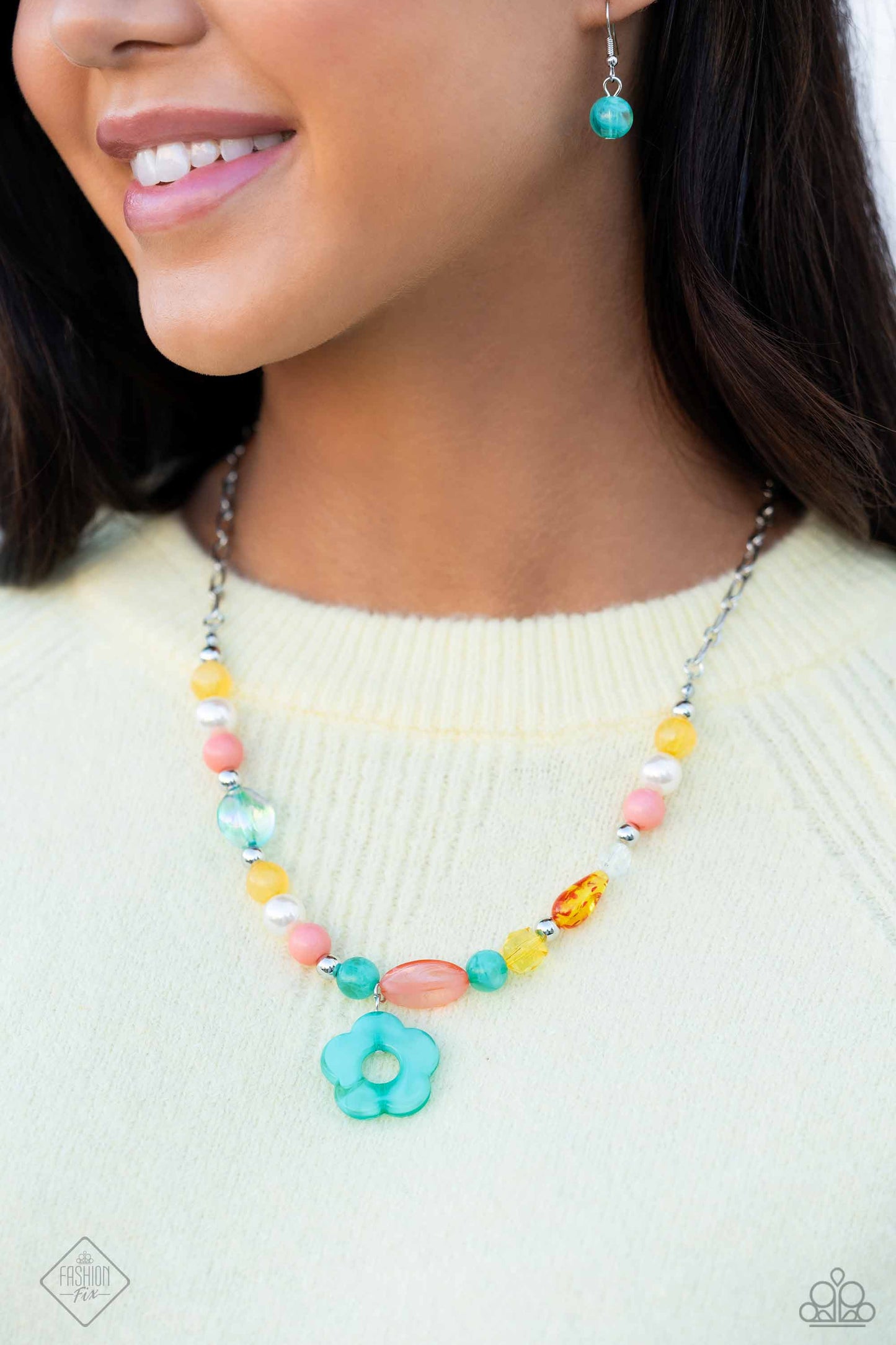 DAISY About You - Multi Acrylic Necklace - Paparazzi Accessories