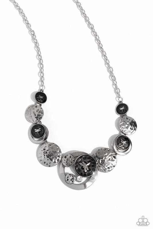 Dragonfly Design - Black Necklace - Paparazzi Accessories