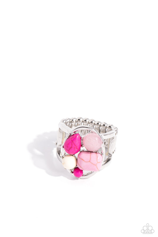 Crafted Collection - Pink Stone Ring - Paparazzi Accessories