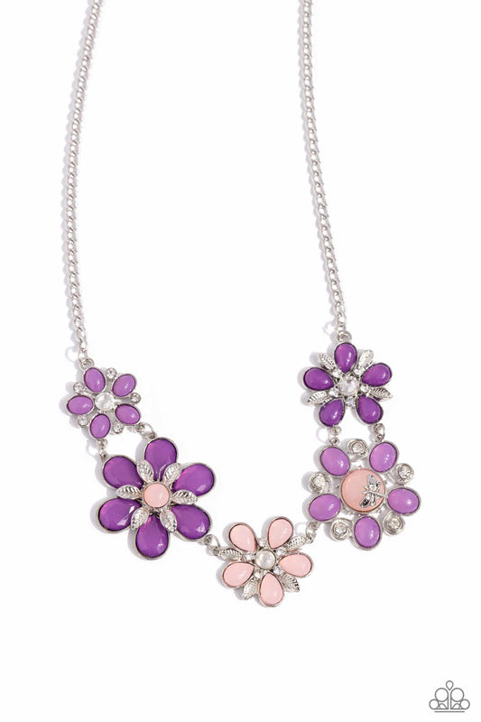 Dragonfly Decadence - Purple Bead Necklace - Paparazzi Accessories