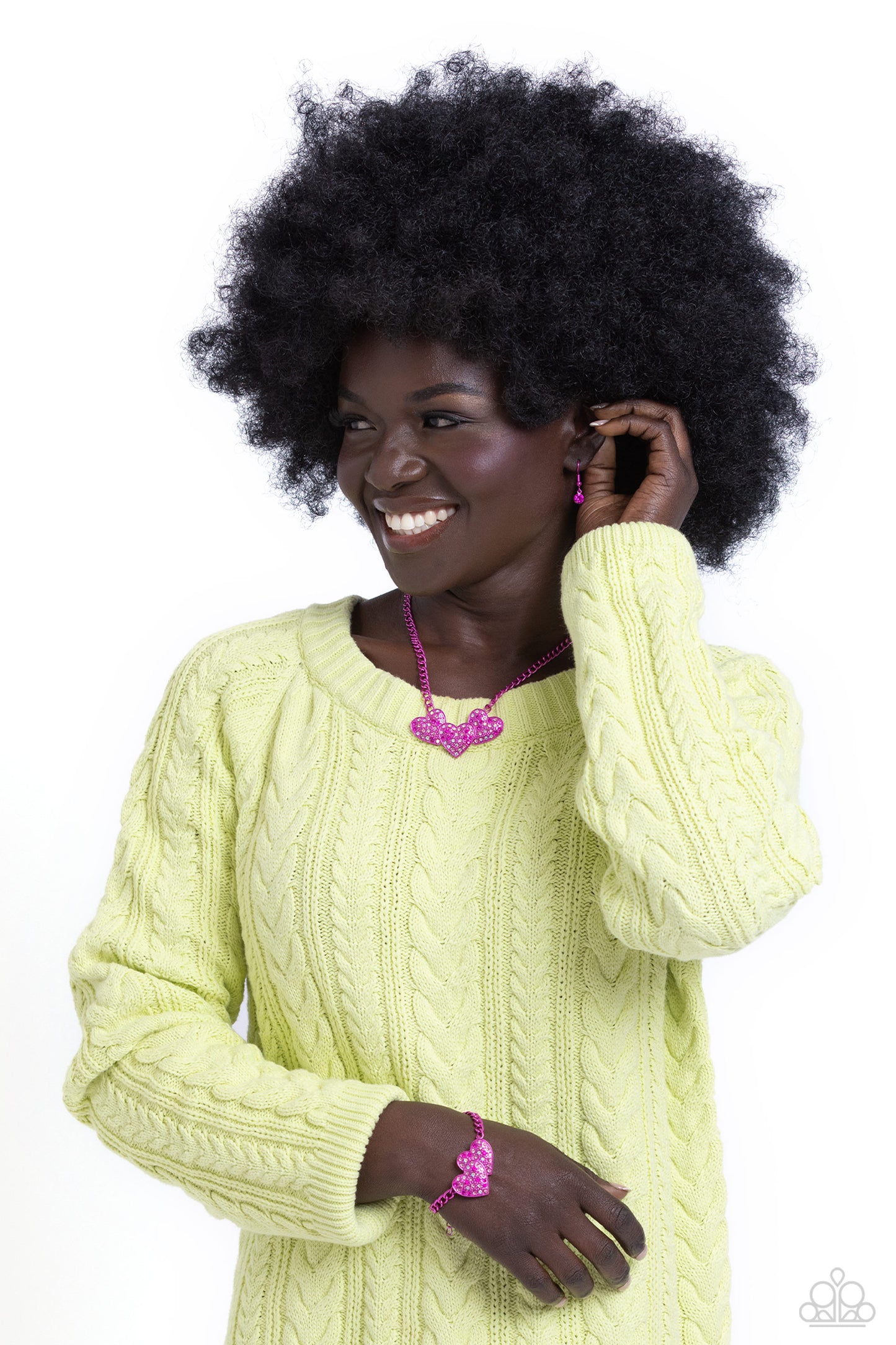 Low-Key Lovestruck - Pink Dipped Metal Necklace - Paparazzi Accessories