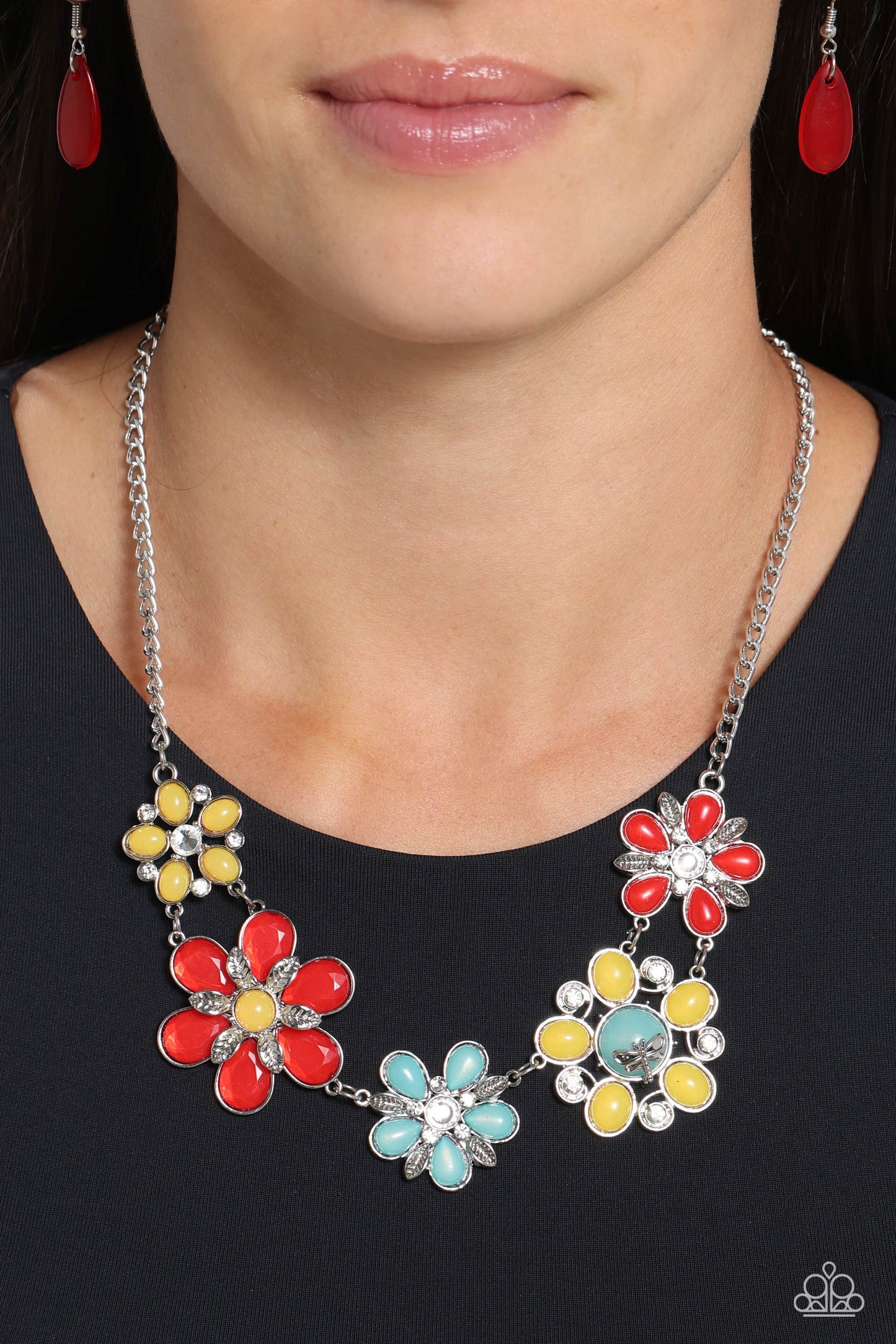 Dragonfly Decadence - Red Necklace - Paparazzi Accessories