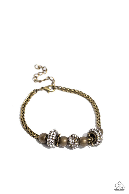 Draped Dedication - Brass Clasp Bracelet - Paparazzi Accessories
