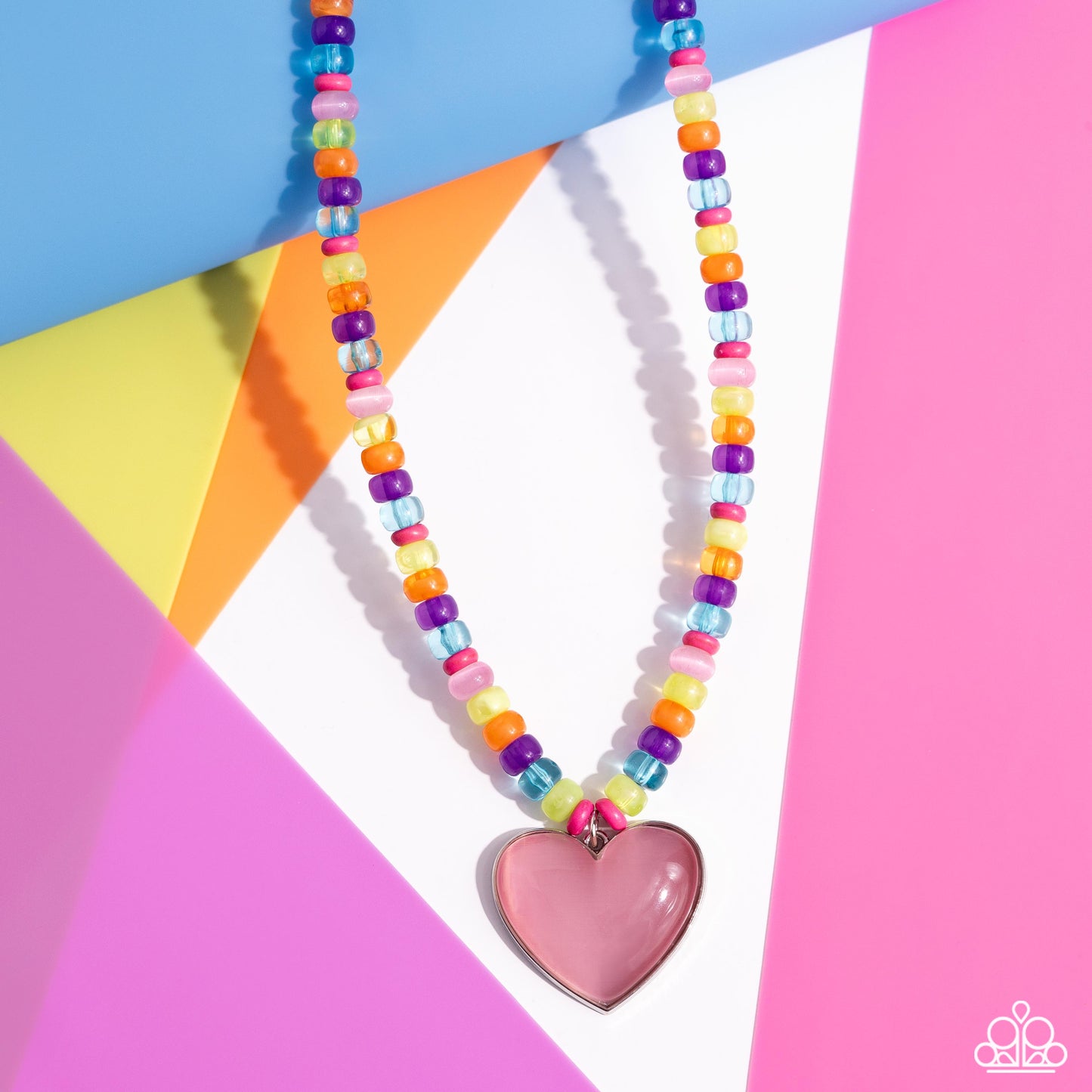 Desertscape Delight - Pink Stone Heart Necklace - Paparazzi Accessories