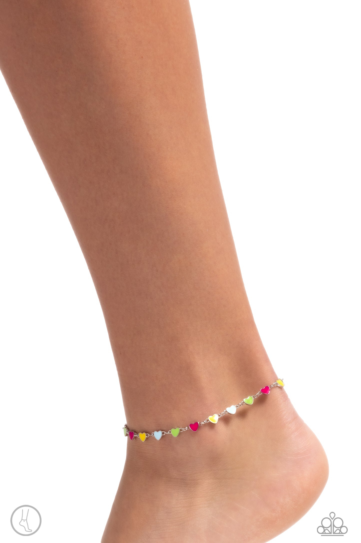 Dancing Delight - Silver Clasp Anklet - Paparazzi Accessories