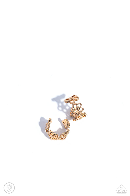 Daisy Debut - Gold Ear Cuff Earring - Paparazzi Accessories