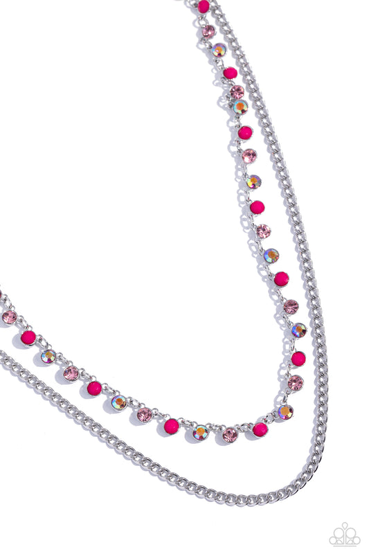 Delicate Dame - Pink Necklace - Paparazzi Accessories