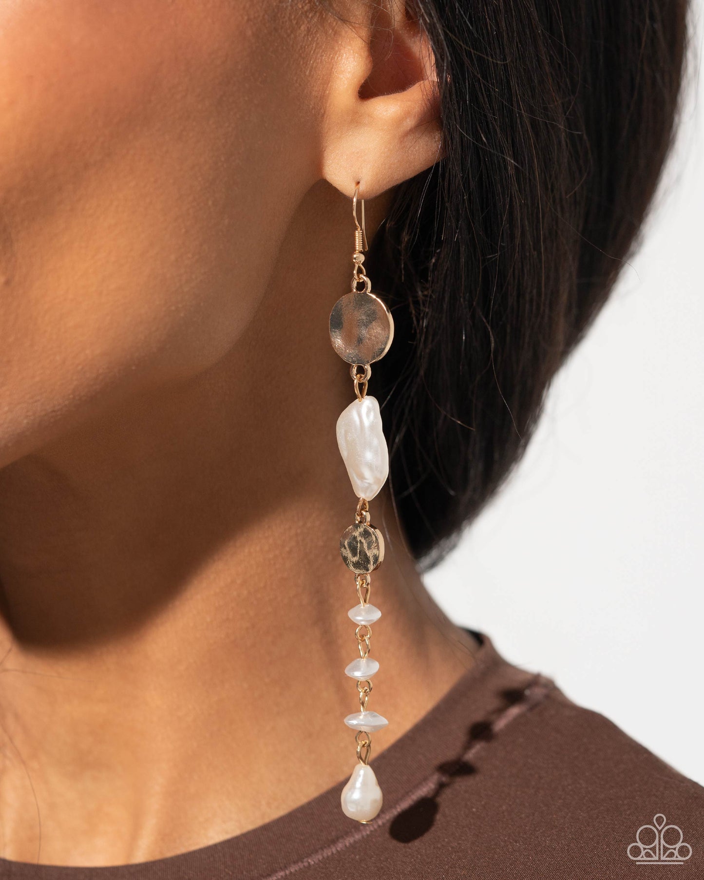 Cosmopolitan Chic - Gold Fishhook Earrings - Paparazzi Accessories