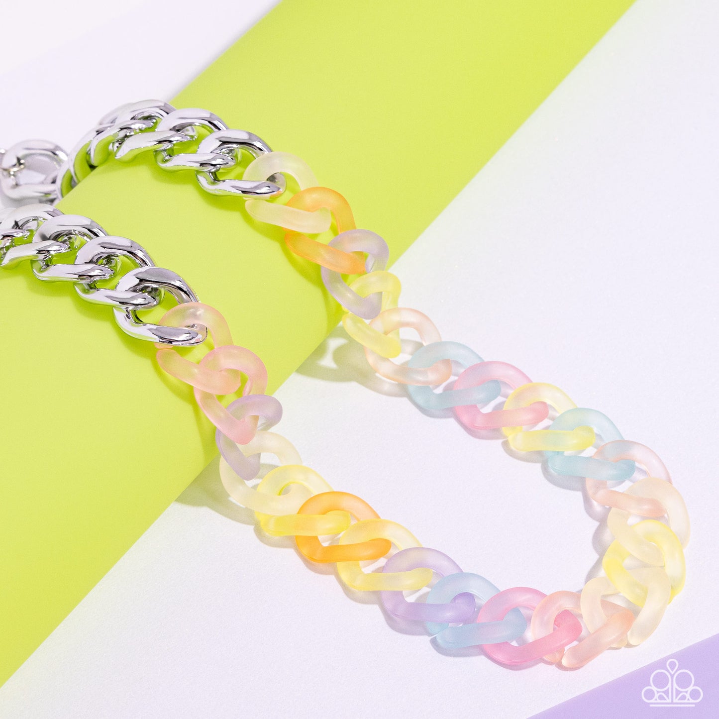 Rainbow Ragtime - Multi Acrylic Necklace - Paparazzi Accessories