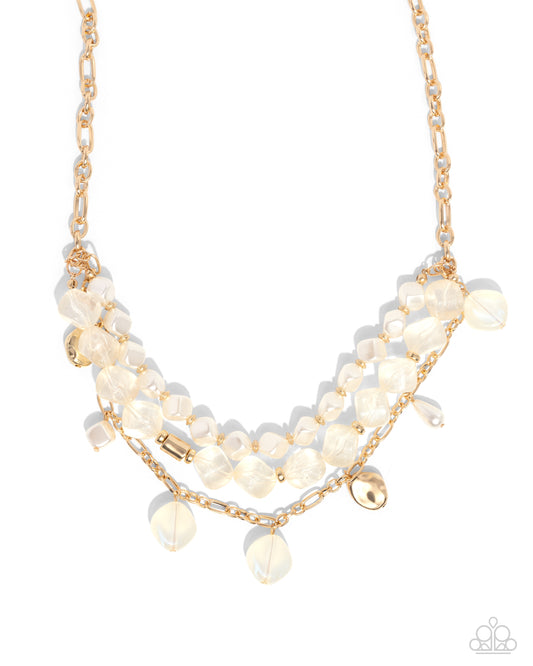 Cubed Cameo - Gold Necklace - Paparazzi Accessories