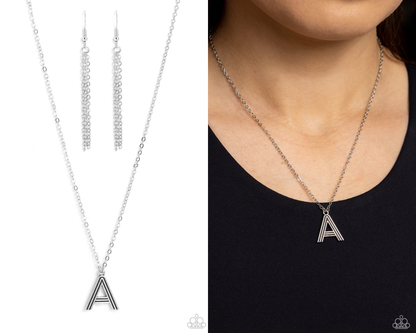 Leave Your Initials - Silver Necklace - A - Paparazzi Accessories