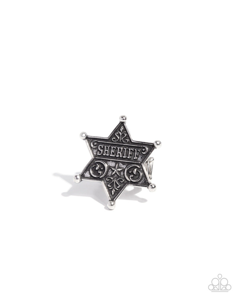 Sheriffs Star - Silver - Summer Party Pack 2025 Exclusive - Paparazzi Accessories