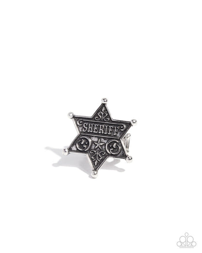 Sheriffs Star - Silver - Summer Party Pack 2025 Exclusive - Paparazzi Accessories