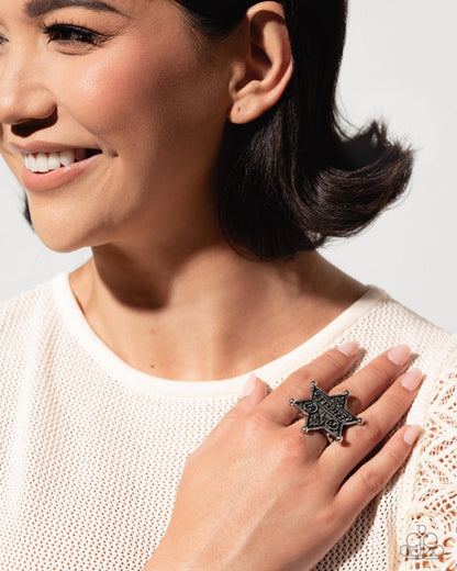 Sheriffs Star - Silver - Summer Party Pack 2025 Exclusive - Paparazzi Accessories