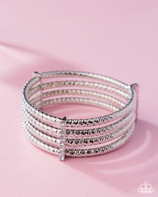 Teeming with Taste - White - Paparazzi Stretchy Bracelet - Customer Appreciation Week 4 - April 2025 - Paparazzi Accessories