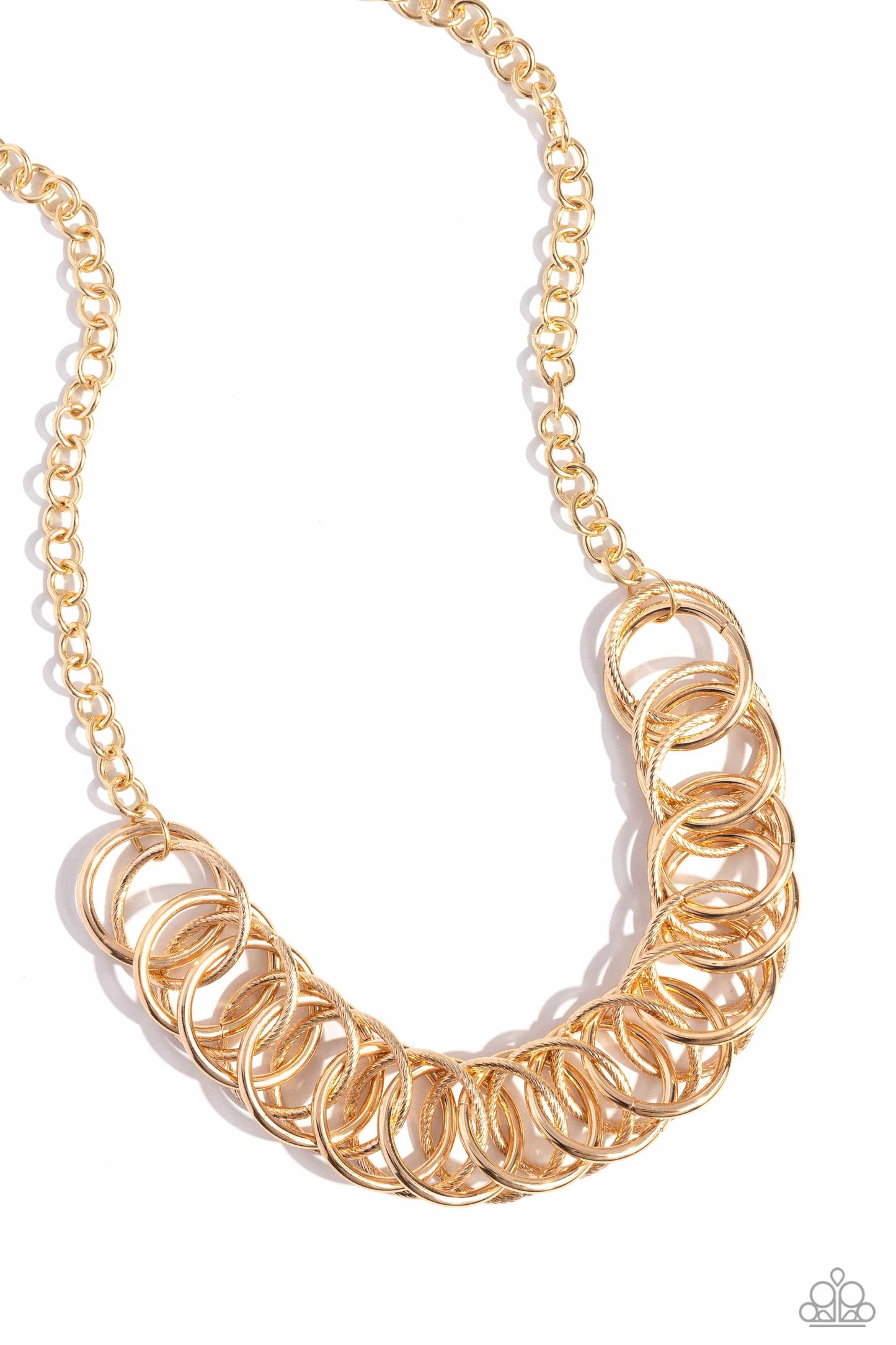Heavy Metal Hero - Gold Necklace - Paparazzi Accessories