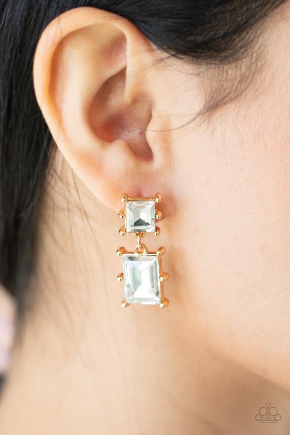 Cosmic Queen - Gold Earrings - Paparazzi Accessories