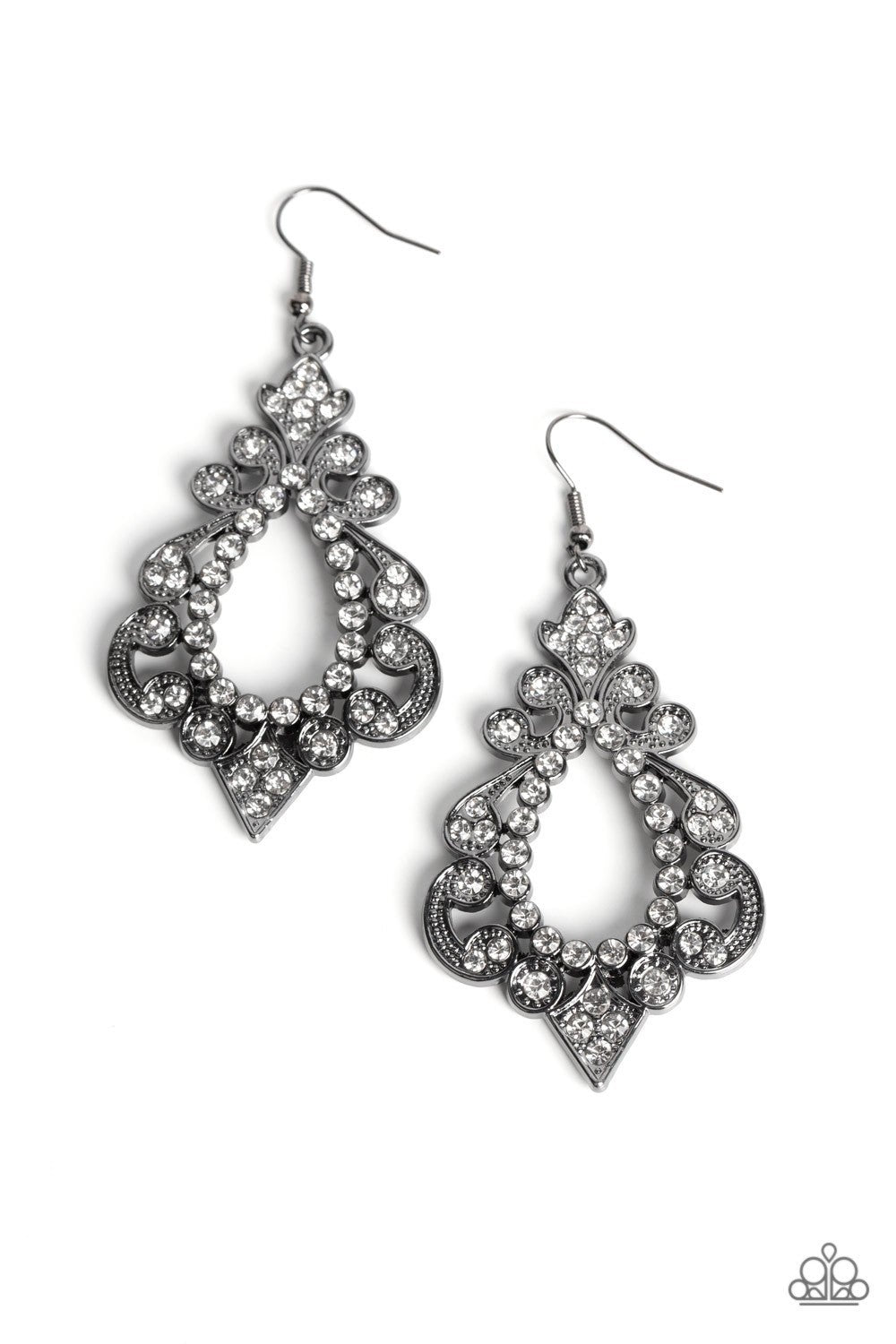 Fit for a DIVA - Black Earrings - Paparazzi Accessories