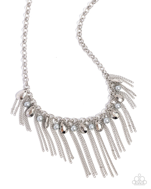 Industrial Intensity - Silver Necklace - Paparazzi Accessories