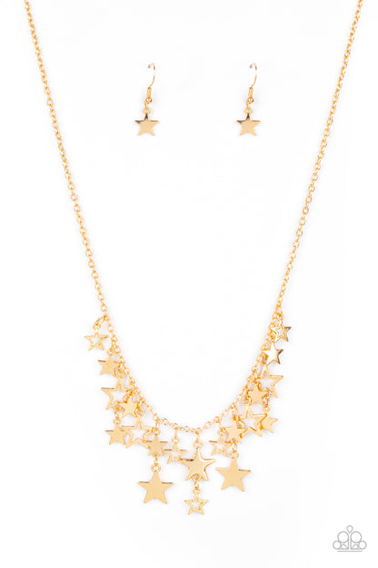 Stellar Stardom - Gold Necklace - Paparazzi Accessories