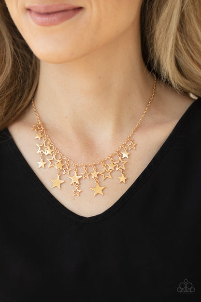 Stellar Stardom - Gold Necklace - Paparazzi Accessories