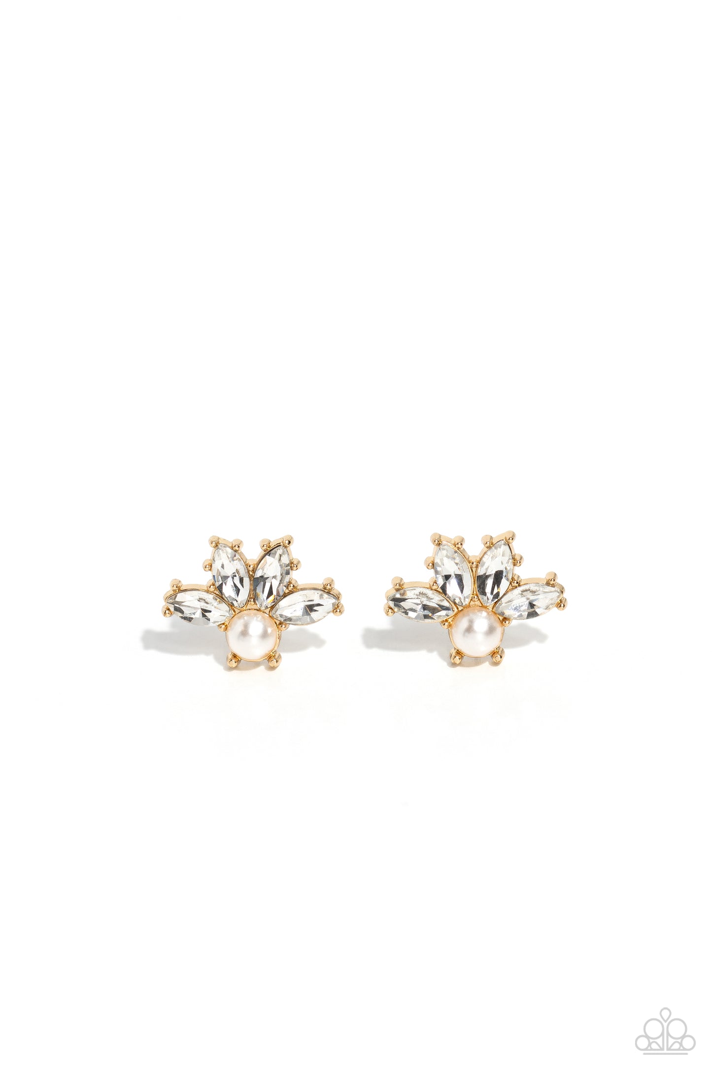 Stellar Showcase - Gold Post Earrings - Paparazzi Accessories