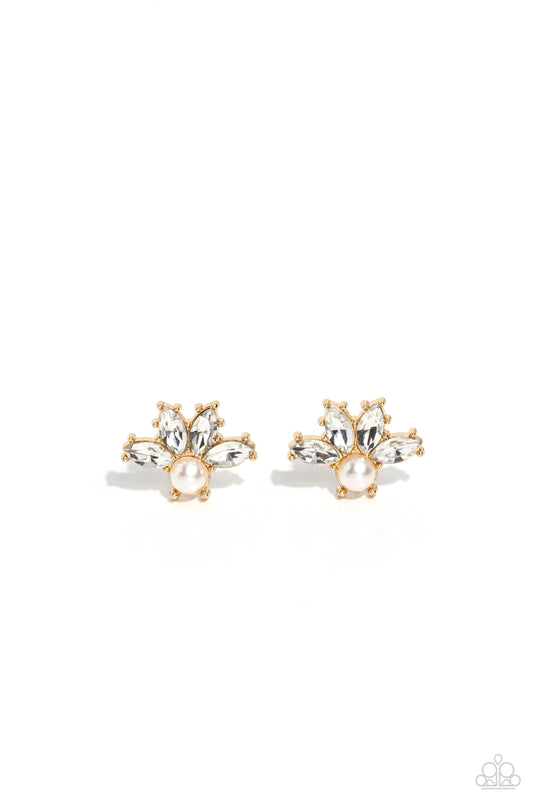 Stellar Showcase - Gold Post Earrings - Paparazzi Accessories