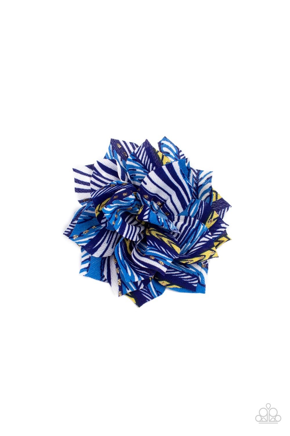 Sonic BLOOM - Blue Chiffon Flower Hair Clip - Paparazzi Accessories