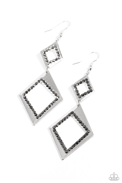 Deco Decoupage - Silver Fishhook Earrings - Paparazzi Accessories