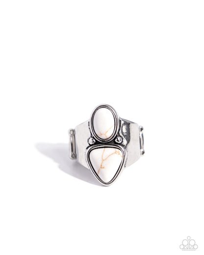 Desert Destination - White Ring - Paparazzi Accessories