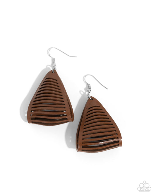 In and OUTBACK - Brown Fishhook Earrings - Paparazzi Accessories