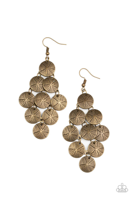 How CHIME Flies - Brass Fishhook Earrings - Paparazzi Accessories