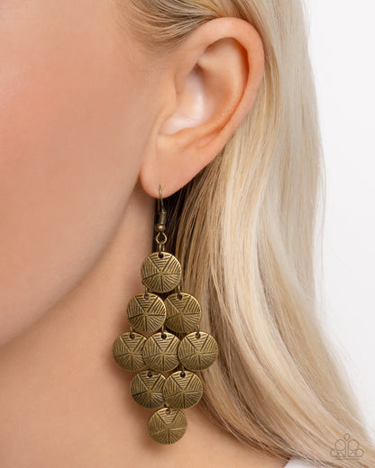How CHIME Flies - Brass Fishhook Earrings - Paparazzi Accessories