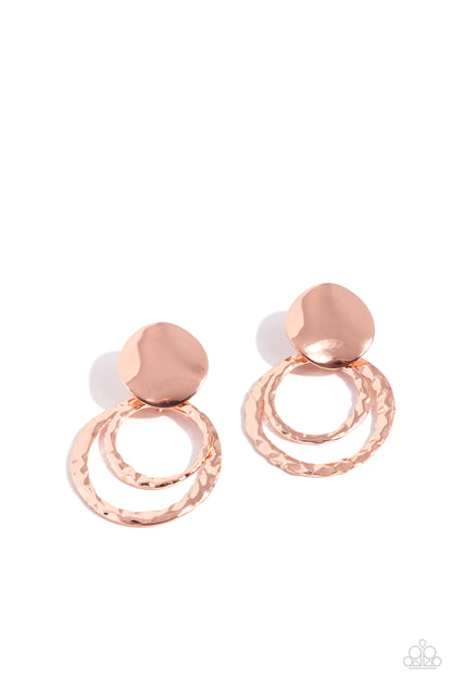 Ancient Arts - Copper Post Earrings - Paparazzi Accessories