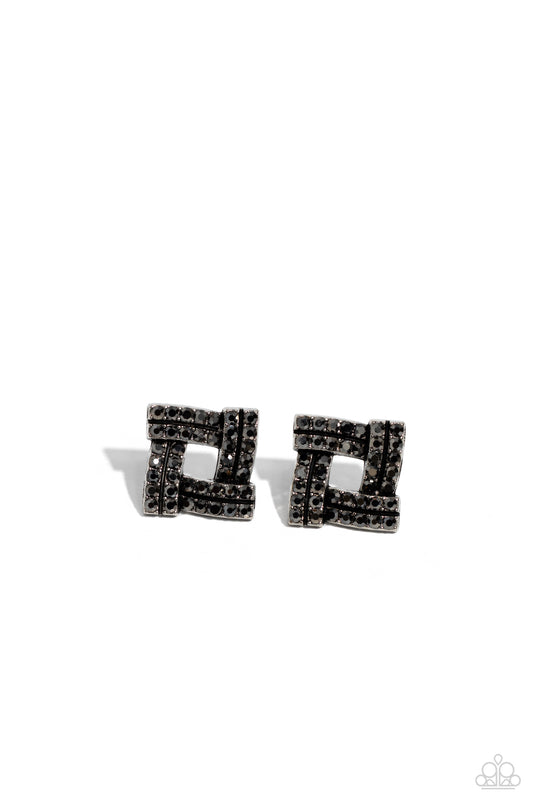 Times Square Scandalous - Silver Post Earrings - Paparazzi Accessories