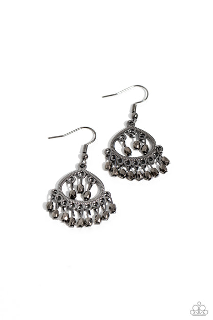 Persian Persuasion - Black Fishhook Earrings - Paparazzi Accessories