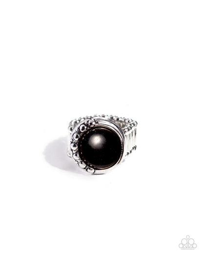 Rural Route - Black Stone Ring - Paparazzi Accessories