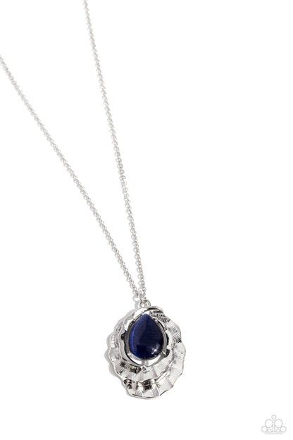 Titanic Trinket - Blue Necklace - Paparazzi Accessories