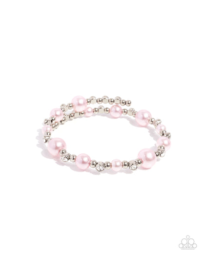 Chicly Celebrity - Pink Pearl Coil Bracelet - Paparazzi Accessories