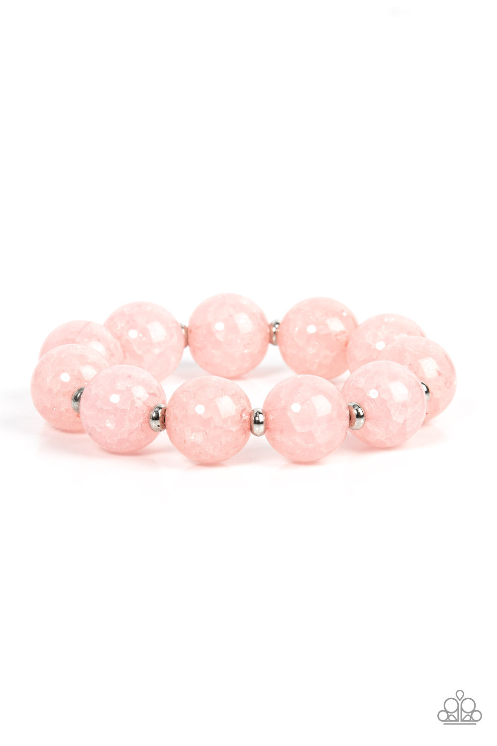 Arctic Affluence - Pink Stretchy Bracelet - Paparazzi Accessories