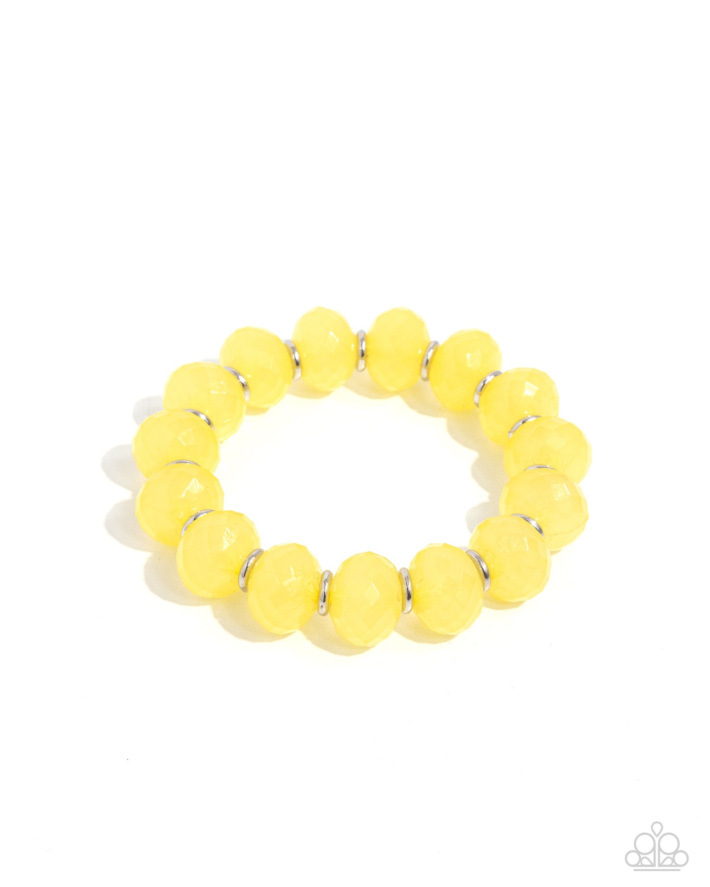 This is My Jam! - Yellow Beaded Stretchy Bracelet - Paparazzi Accessories