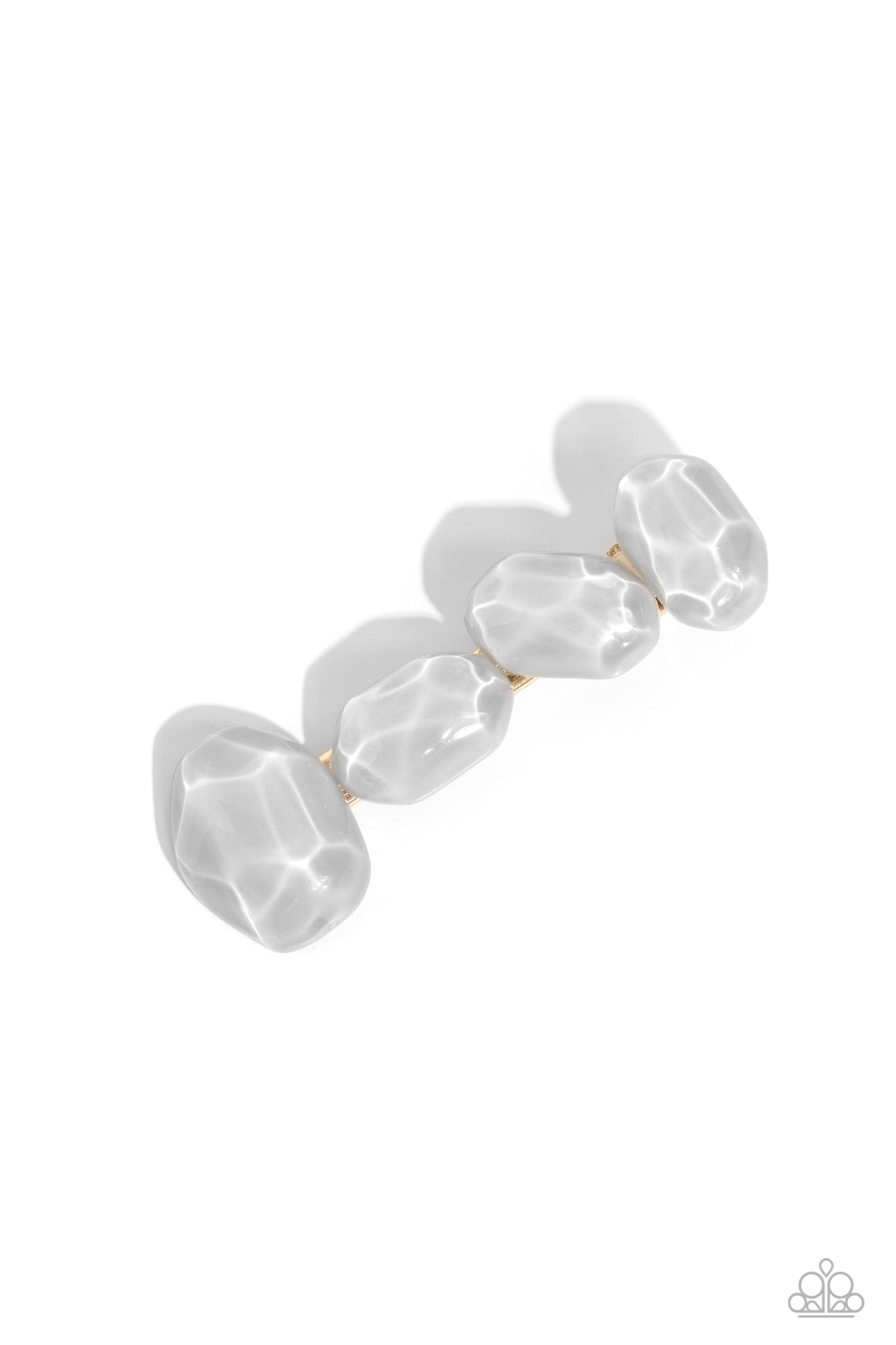 Heart of GEMSTONE - Silver Hair Clip - Paparazzi Accessories