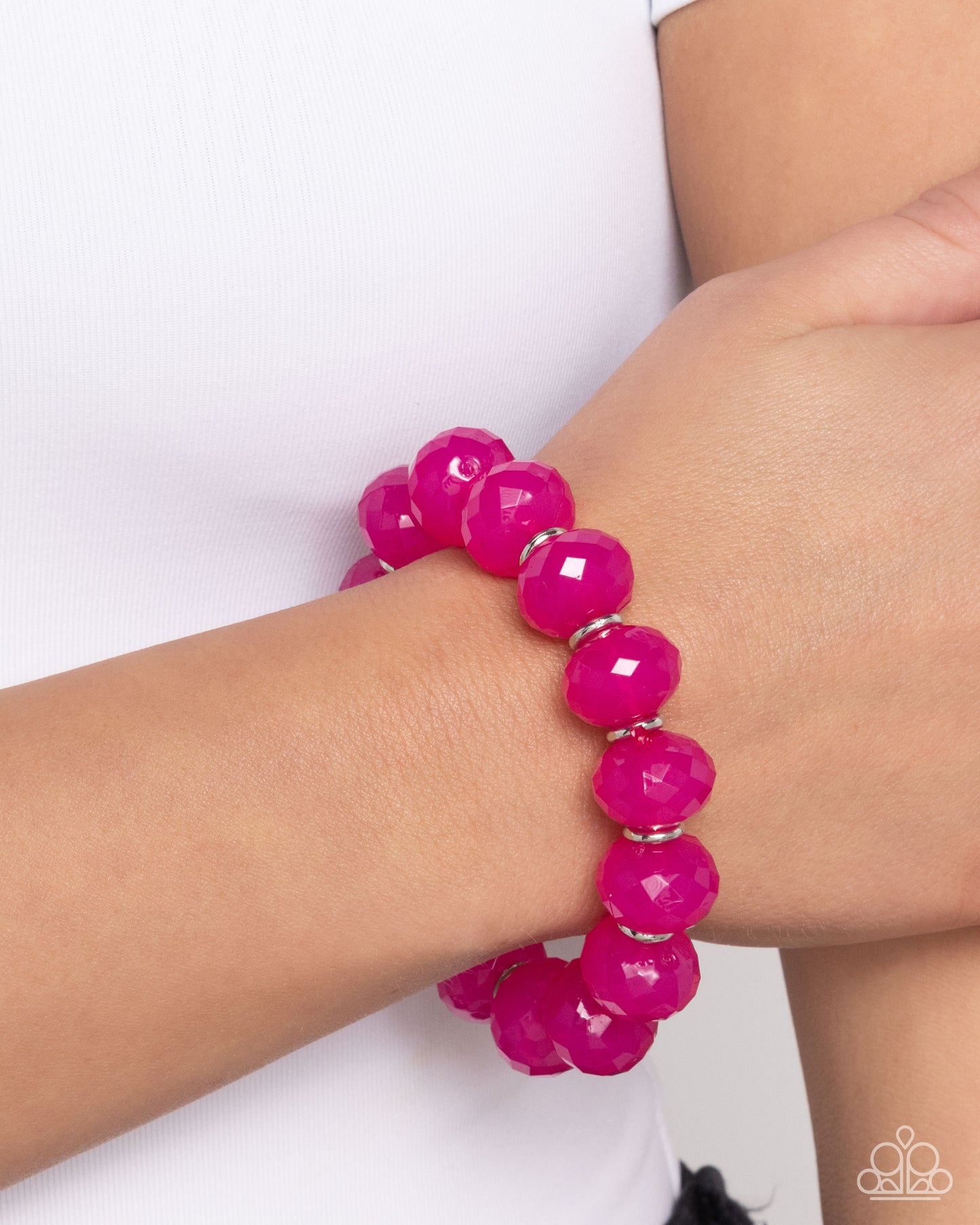 This is My Jam! - Pink Beaded Stretchy Bracelet - Paparazzi Accessories