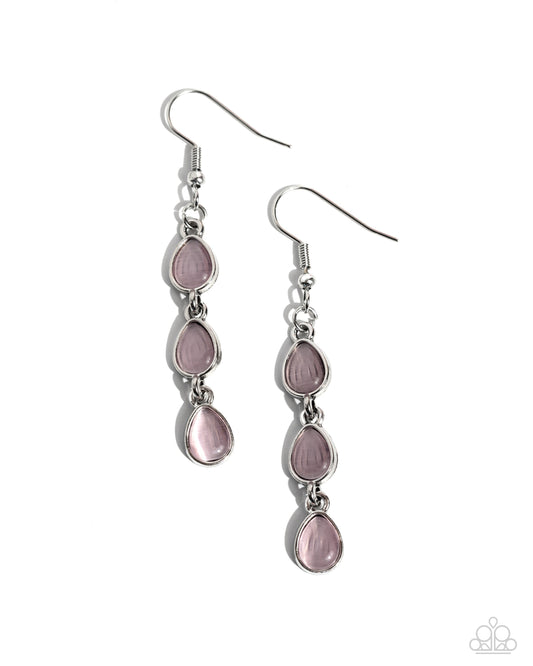 Summer Rain - Pink Fishhook Earrings - Paparazzi Accessories