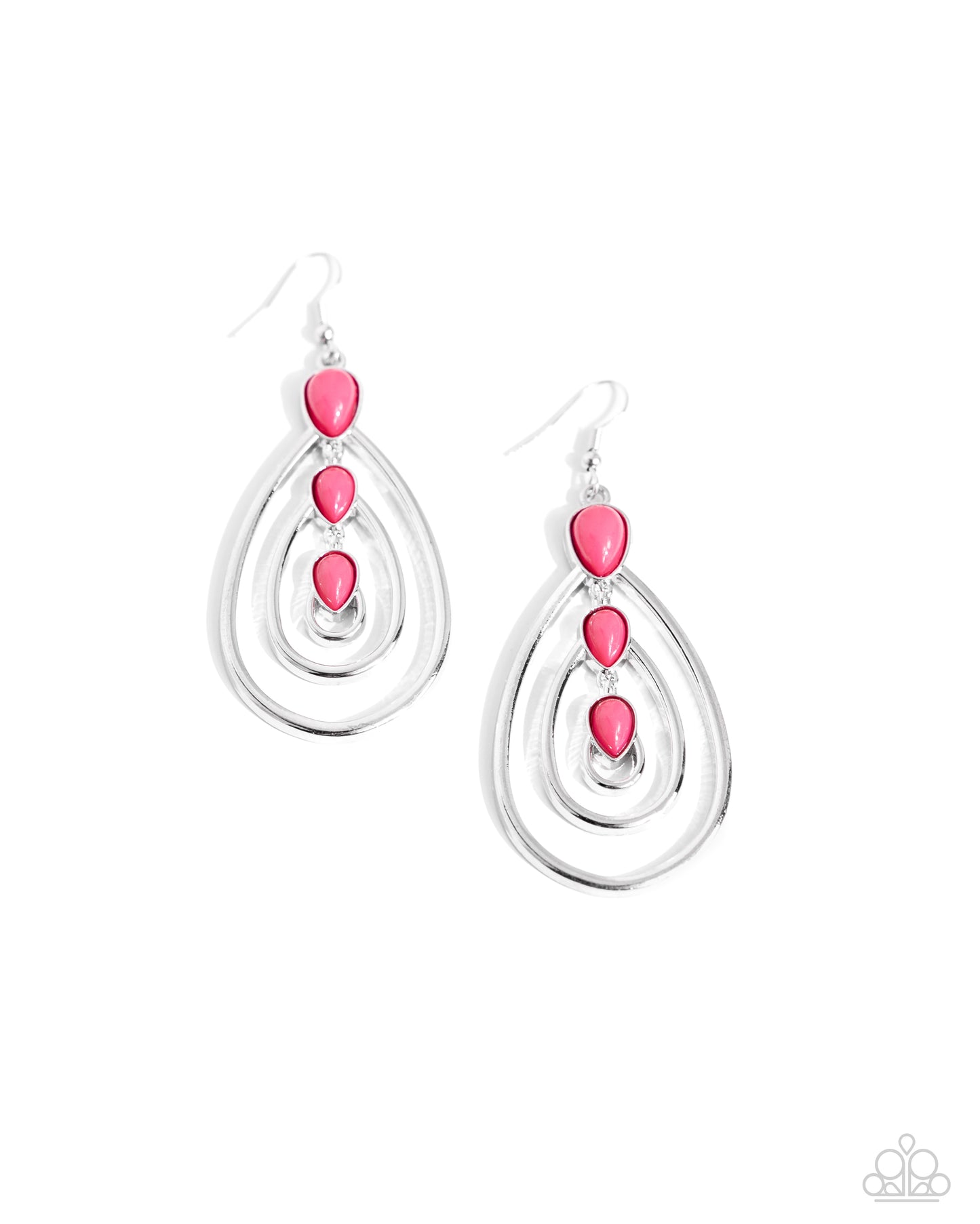 Sweat and TIERS - Pink Fishhook Earrings - Paparazzi Accessories