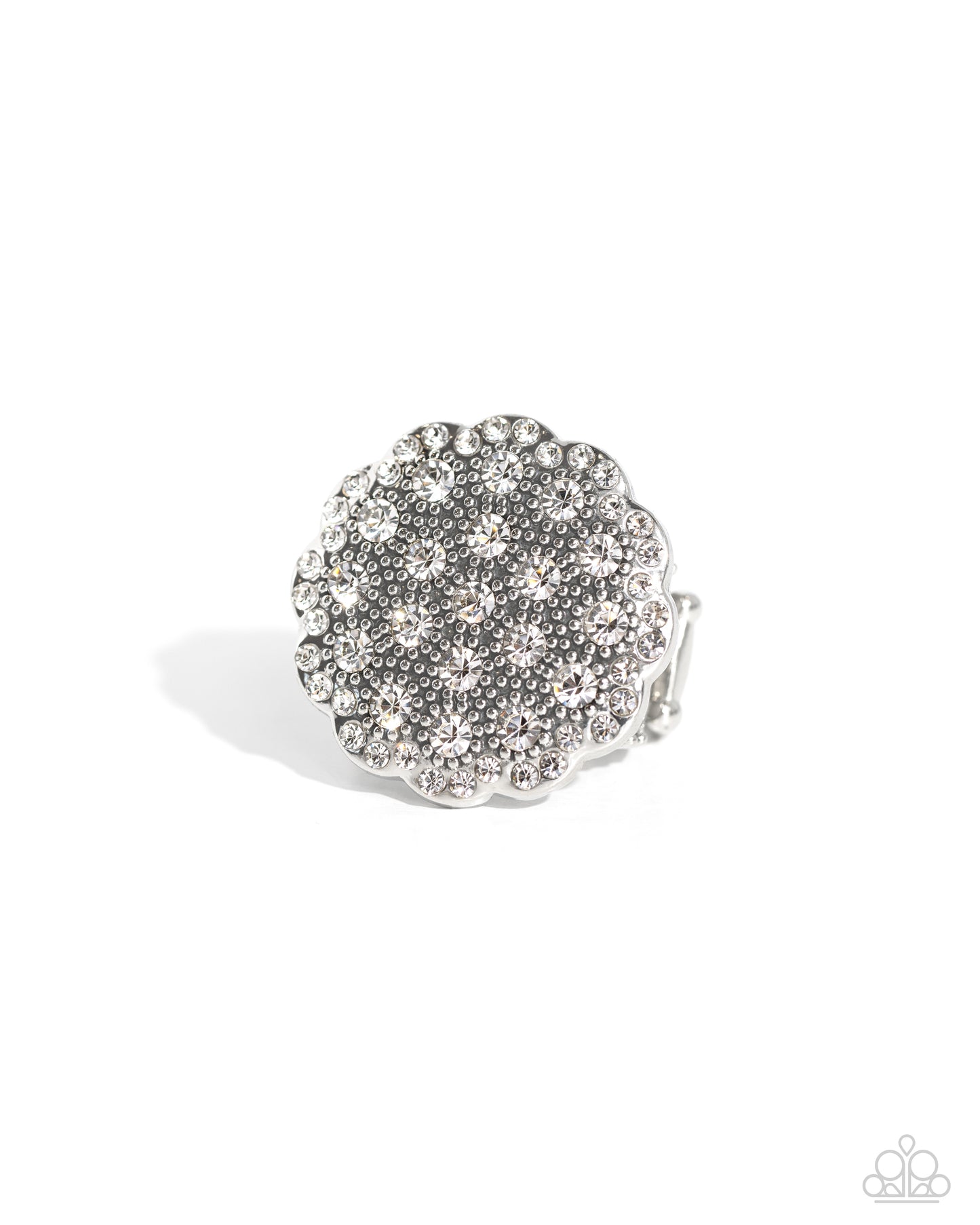Blingy Bouquet - White Ring - Paparazzi Accessories