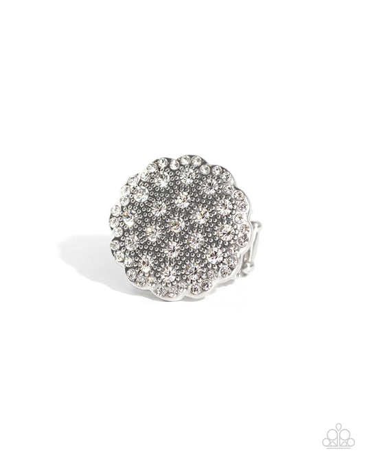 Blingy Bouquet - White Ring - Paparazzi Accessories