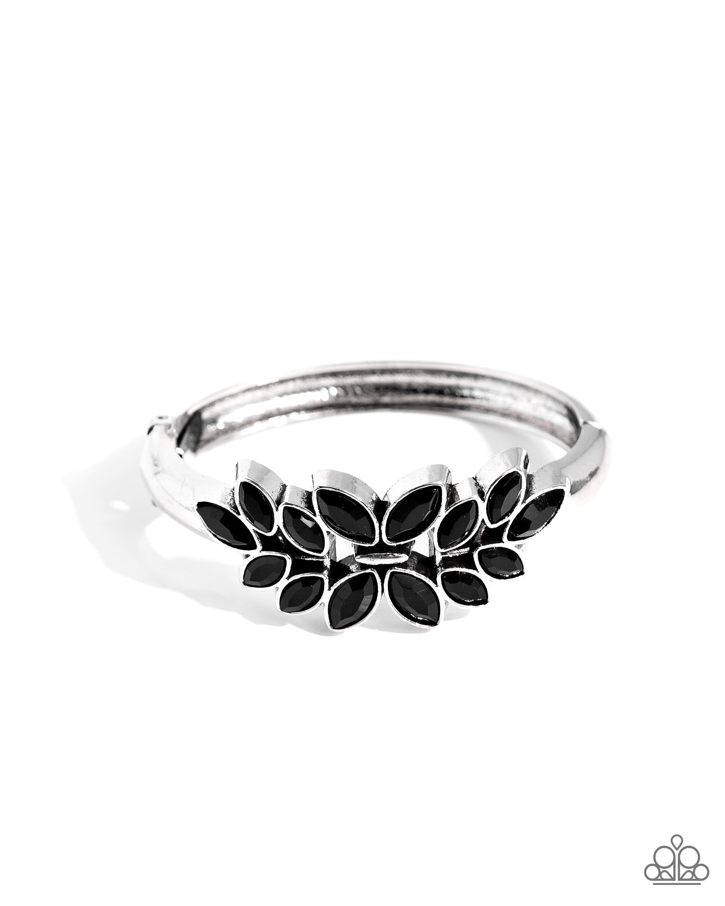 Glamorously Garnished - Black Hinge Bracelet - Paparazzi Accessories
